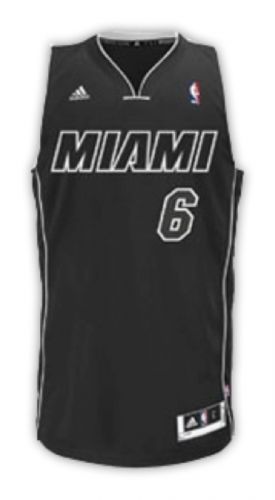 white and black miami heat jersey