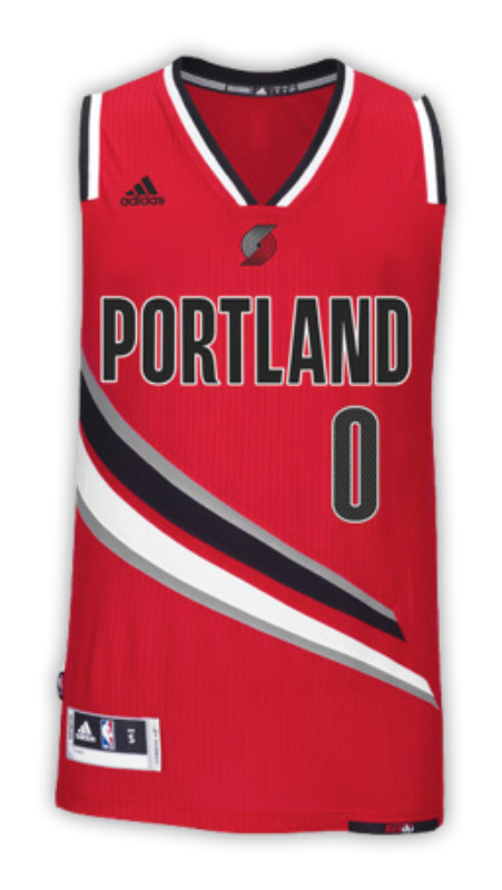 NBA Jersey Database, Portland Trail Blazers Alternate Jersey 2014-2017