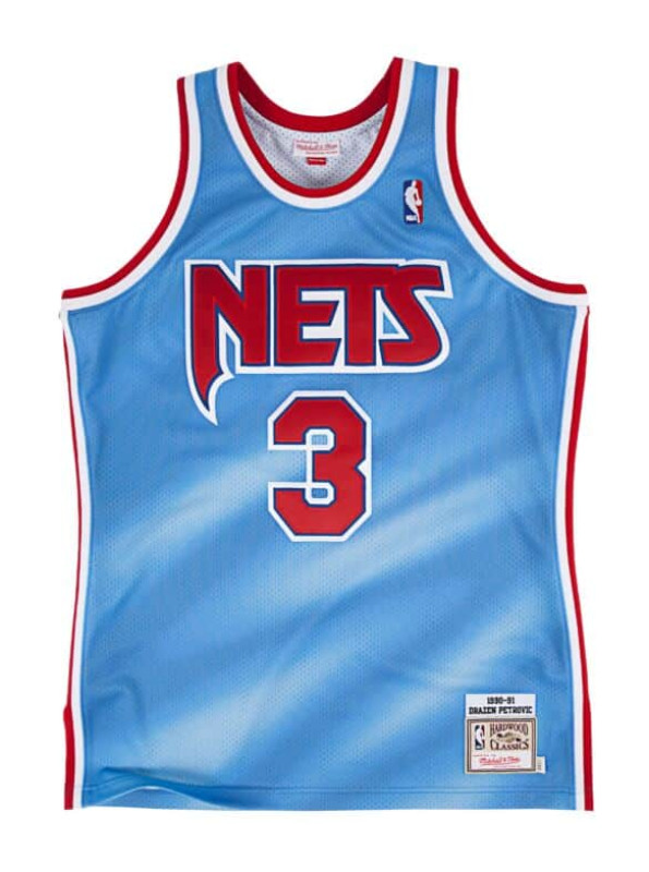 Camiseta Visitante Jersey Nets 1990-1991