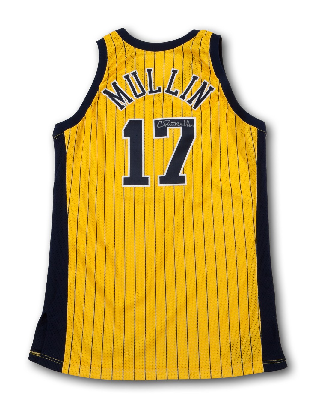 Reggie Miller Indiana Pacers Autographed Yellow Pinstripe Jersey –
