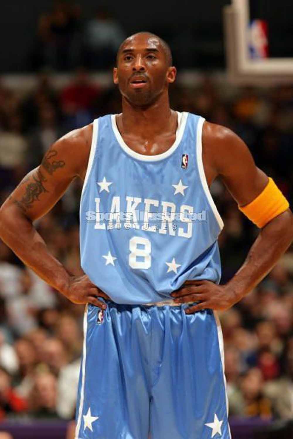 throwback lakers blue jersey