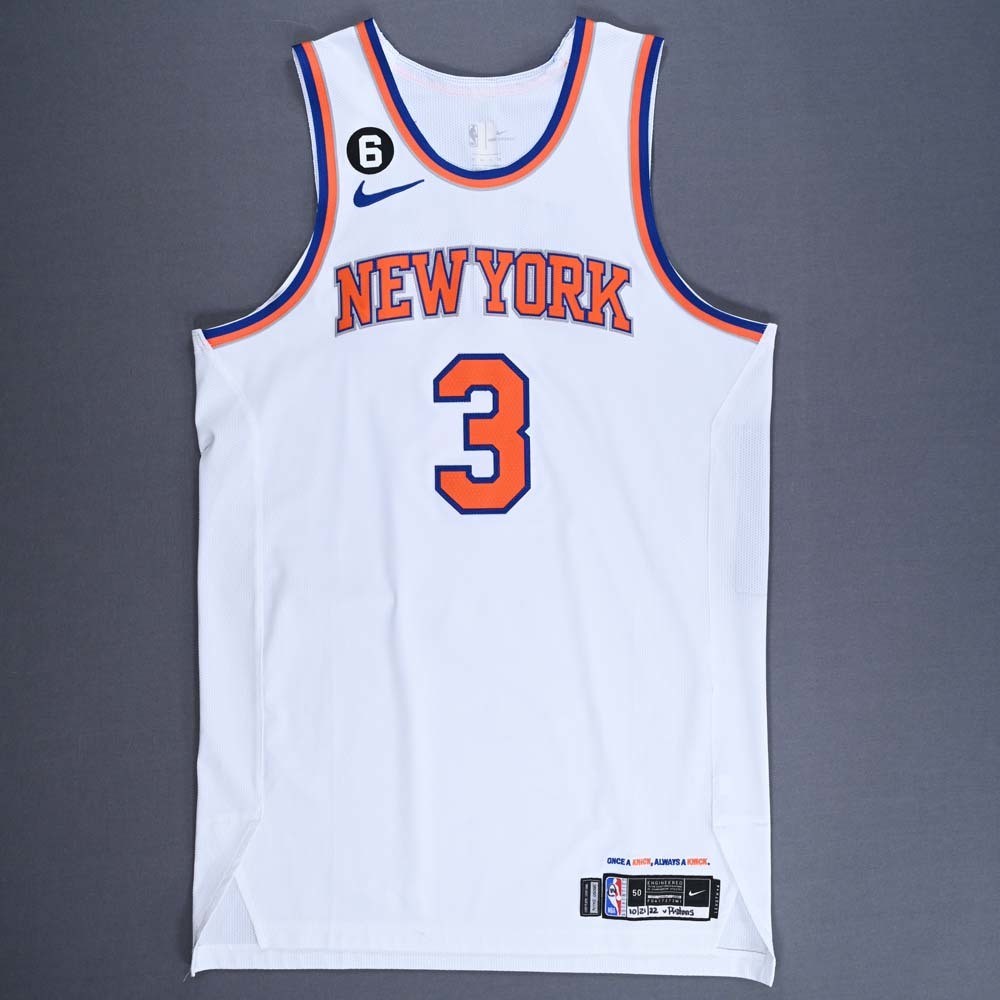 New York Knicks NBA Colour Block White Oversized T-Shirt