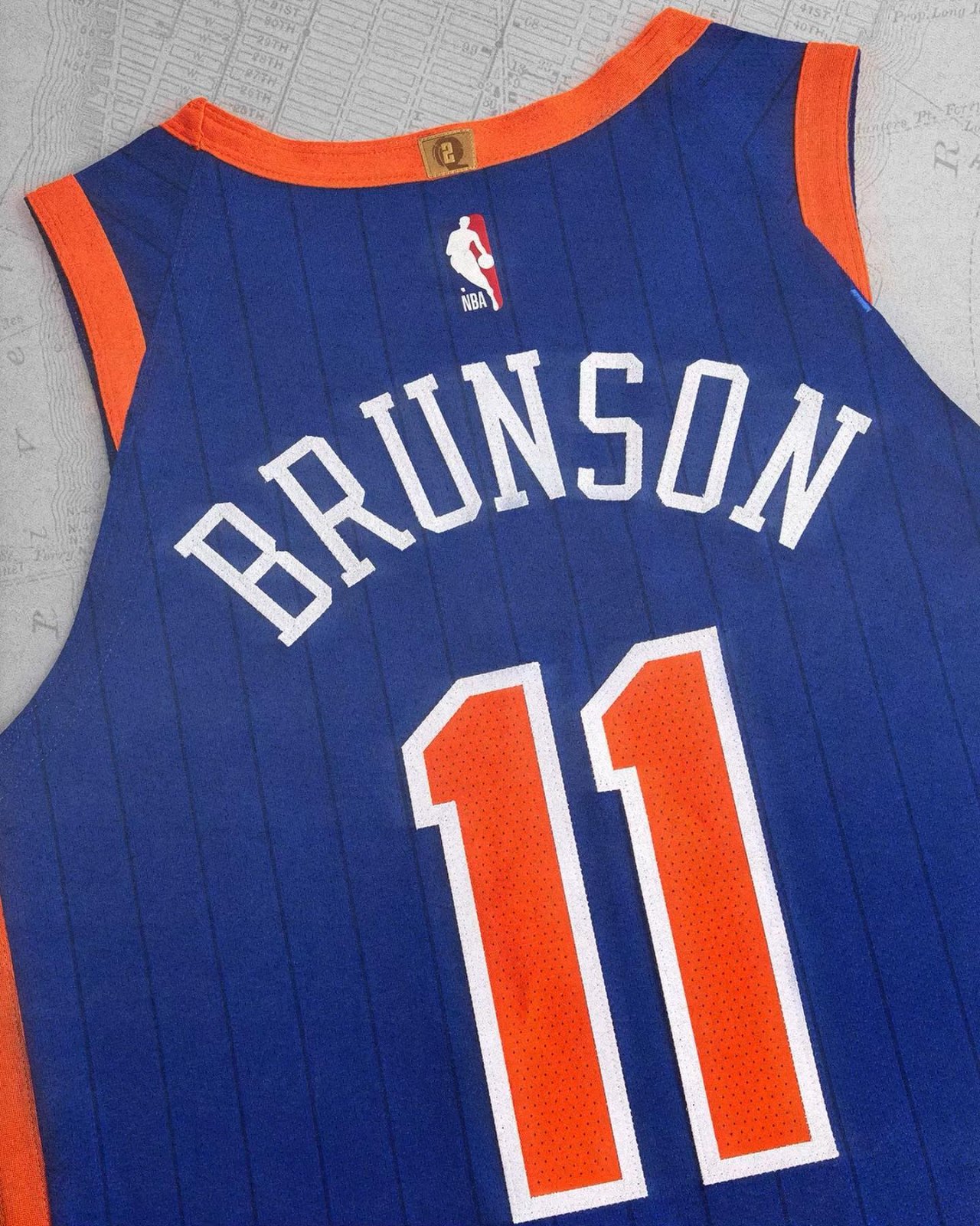 Nike Youth 2023-24 City Edition New York Knicks Jalen Brunson #11 Blue  T-Shirt