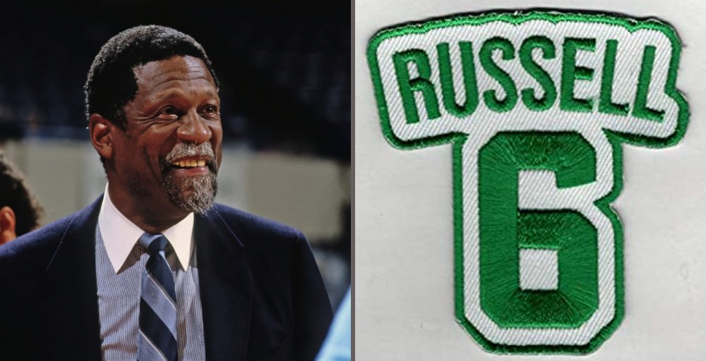 Bill Russell's No. 6 jersey is retired across the NBA