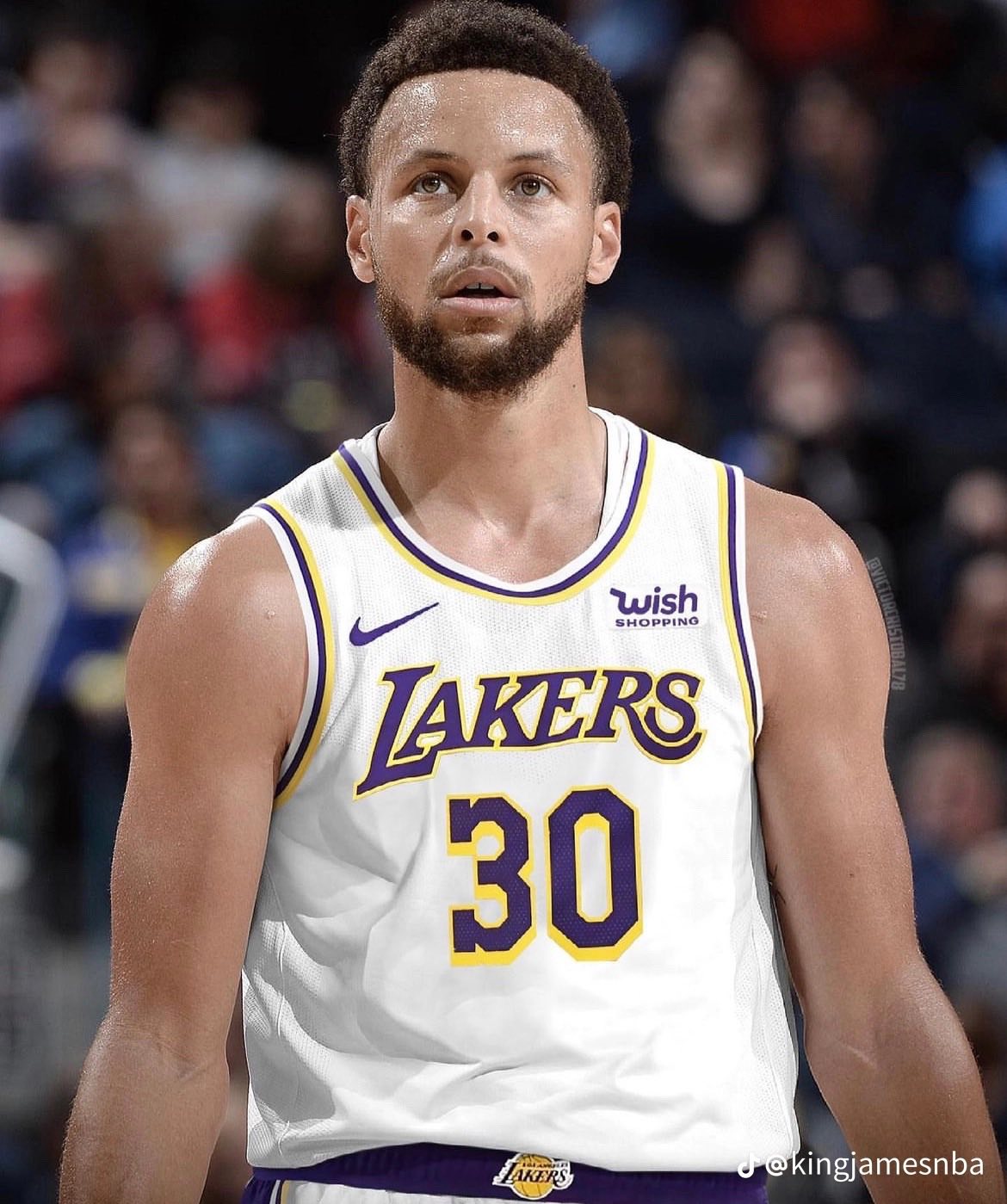 curry in lakers jersey