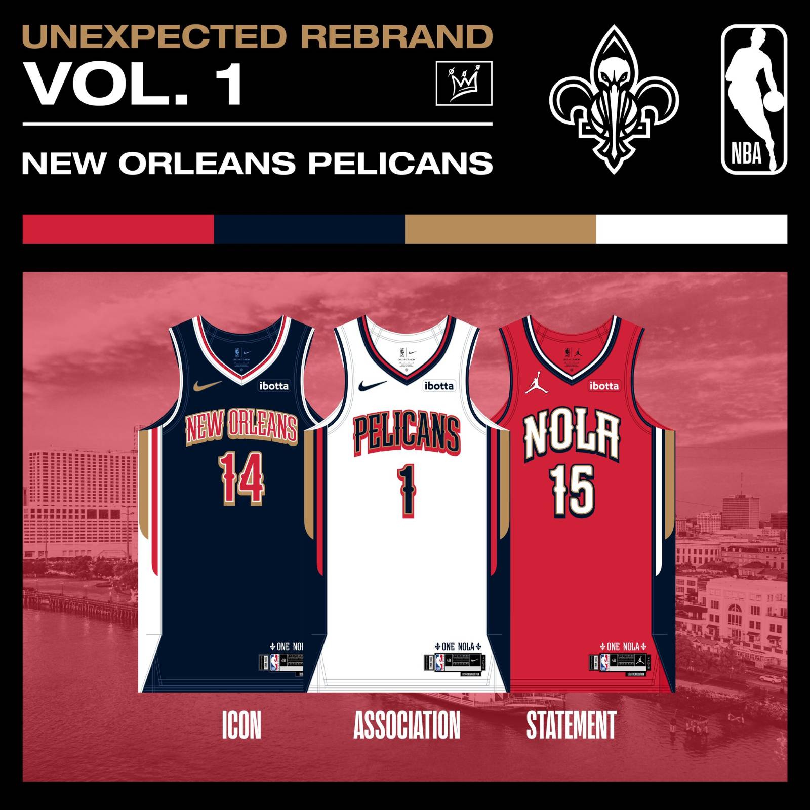 UNOFFICiAL ATHLETIC  New Orleans Pelicans Rebrand