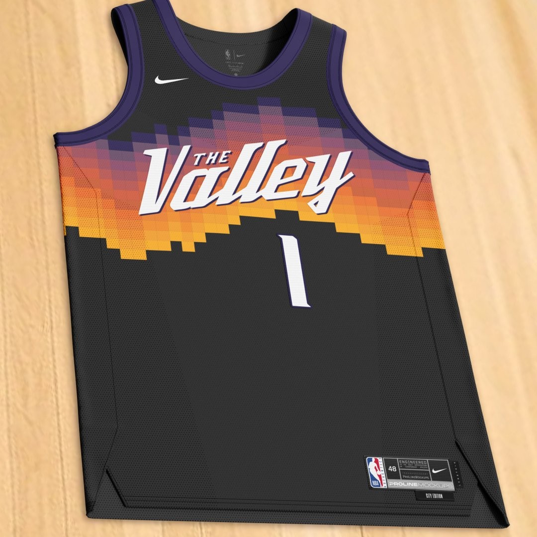 Eerste echte foto: Phoenix Suns 2025-26 Statement Jersey gelekt